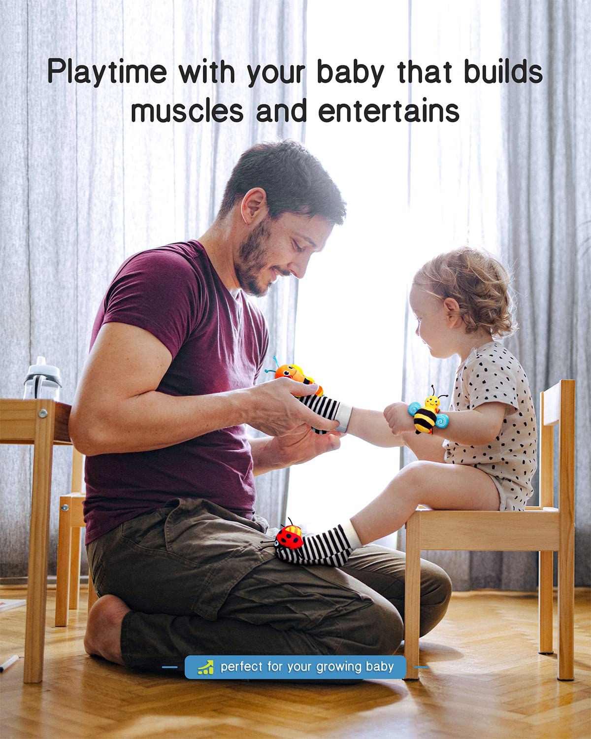 Baby Wrist Rattle Socks & Foot Finder Set – Turn Tiny Kicks Into Happy Playtime