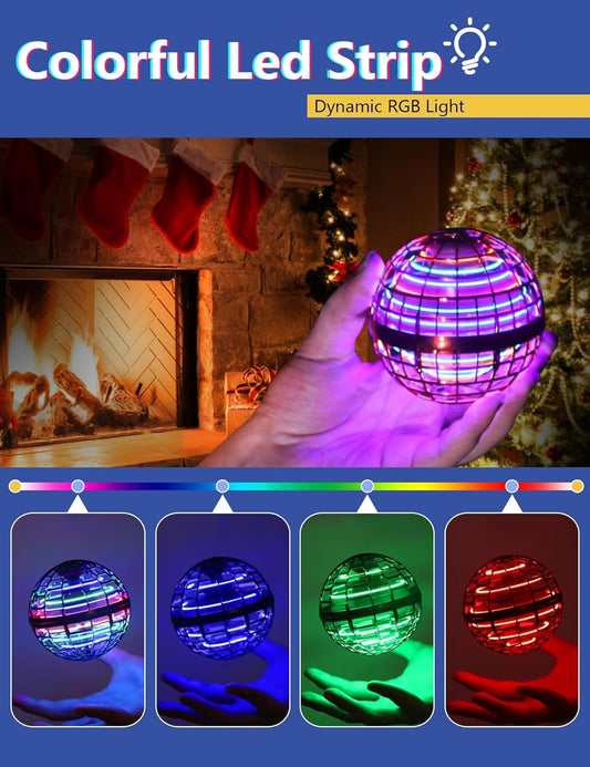 Flying Ball Boomerang Flyorb Magic With LED Lights Drone Hover Ball Fly Nova Orb Flying Spinner Fidget Toys Children Family Gift