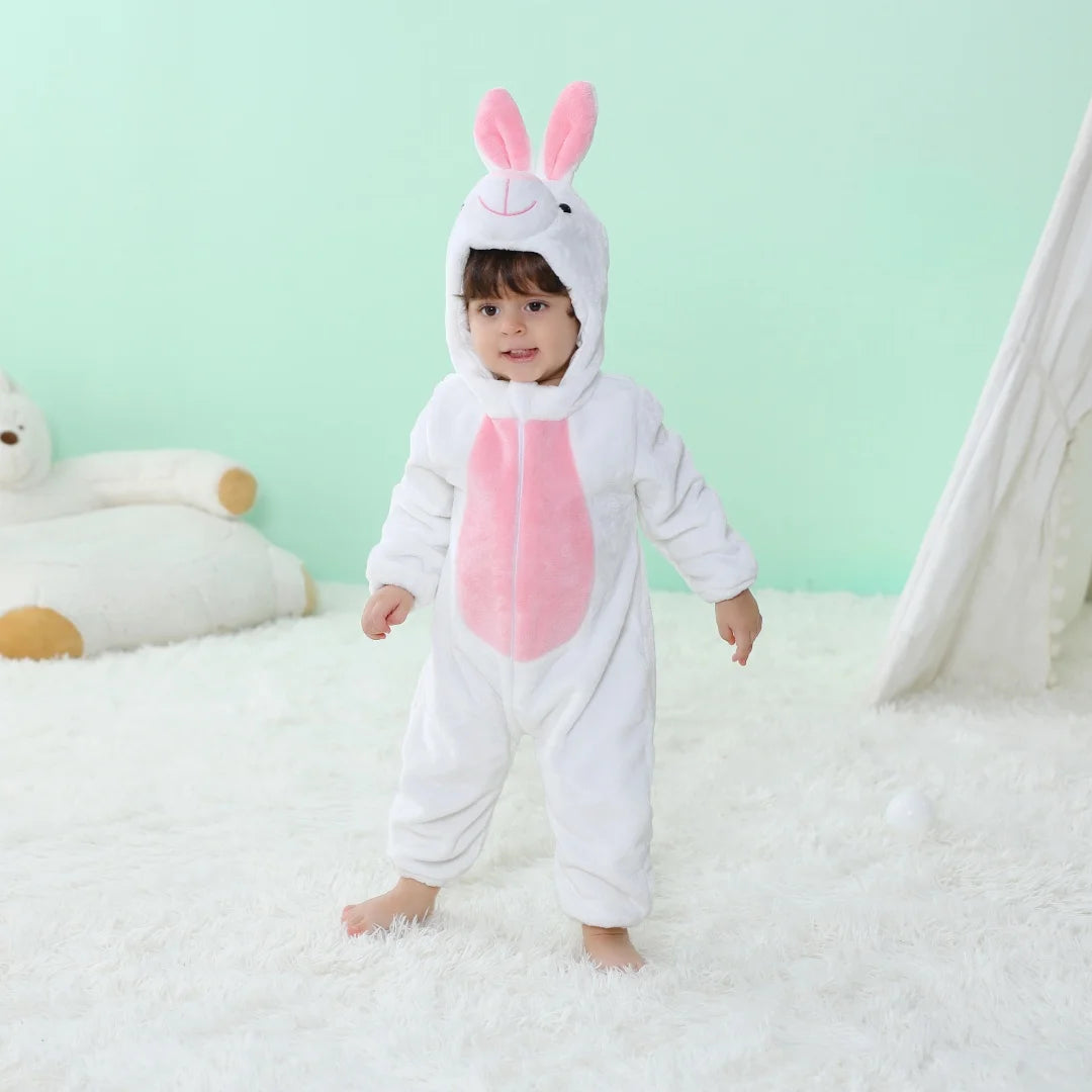 2024 Baby Kigurumi Stitch Dinosaur Cartoon Romper Infant Kids Animal Pajamas Jumpsuit Christmas Girls Boys Anime Cosplay Costume