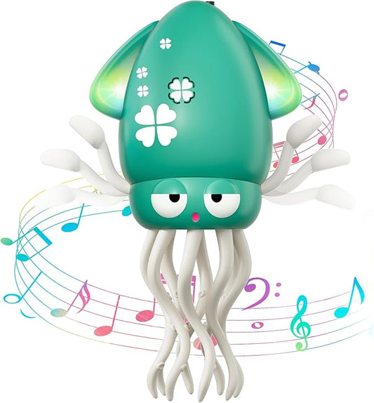 Electric Crawling Squid Toy — Musical, Light-Up Floor Buddy That Turns Tummy Time into a Chase Game