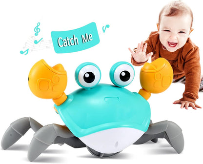 Crawling Crab Baby Toy – Tummy Time Chase Toy That Encourages Crawling