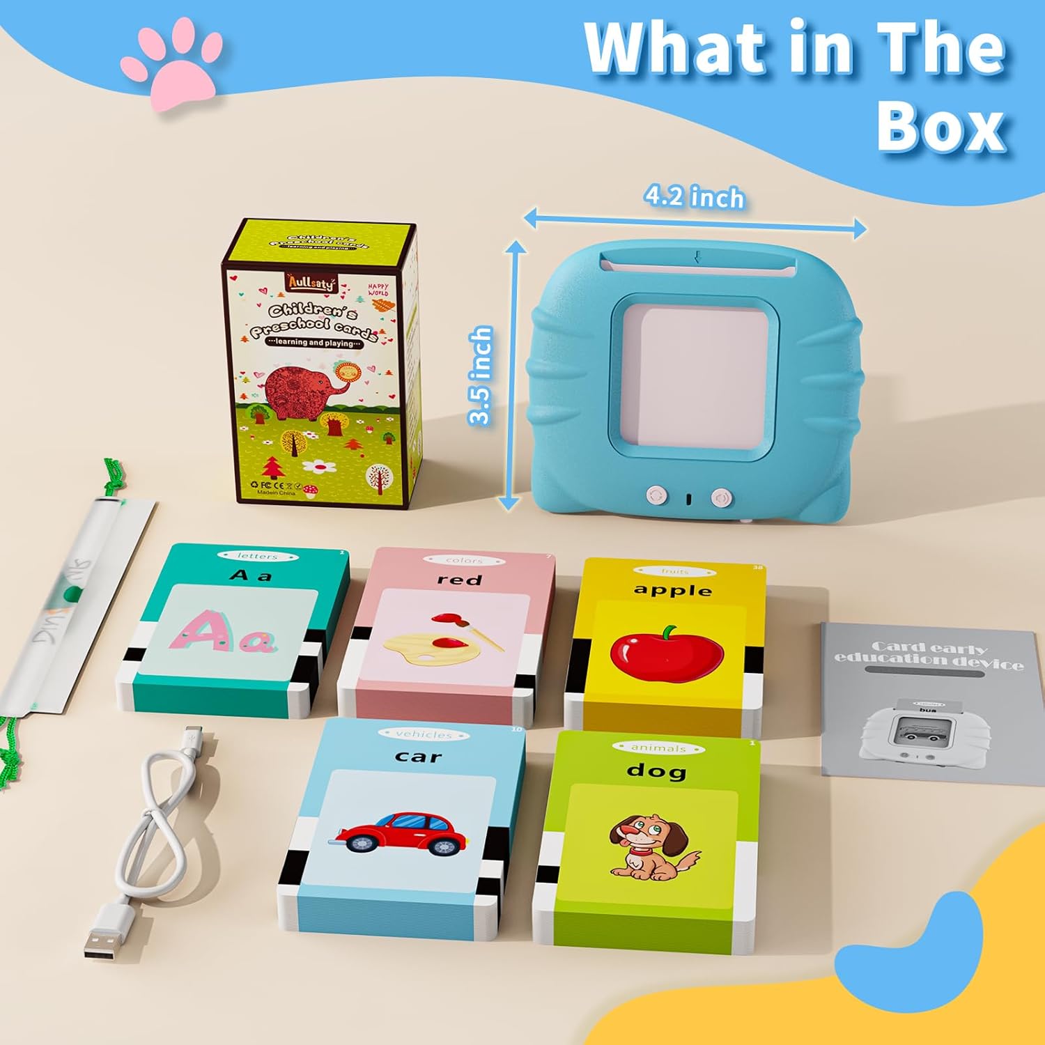 Talking Flash Card Reader – 112 Double-Sided Cards For Screen-Free Learning