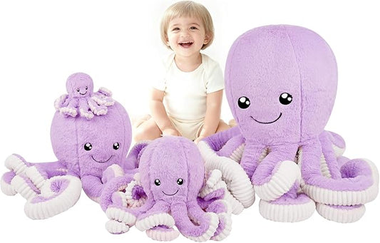 Little Sprout Planet Lovely Simulation Octopus Pendant Plush.