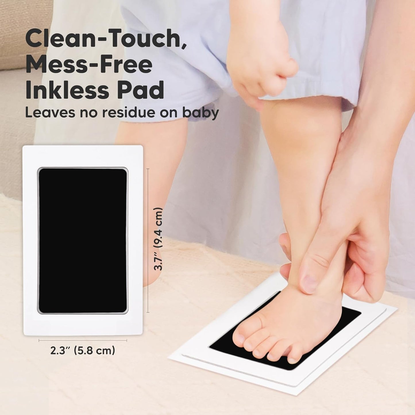 Baby Handprint & Footprint Inkless Ink Pad Kit – Mess-Free Newborn Keepsake (Single Pad Set)