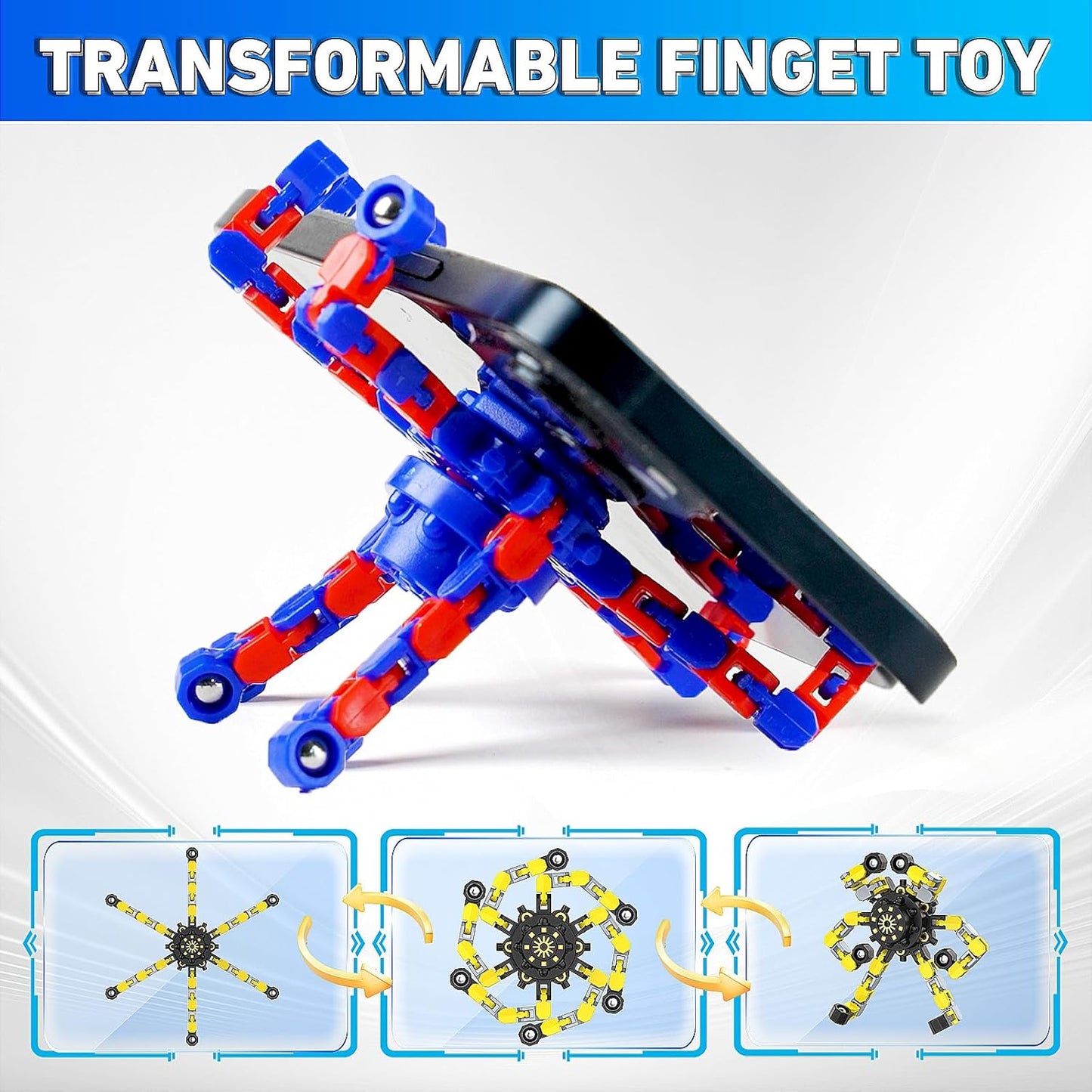 Transformable Fidget Spinner– Shape-Shift, Spin & Satisfy Fidgety Hands