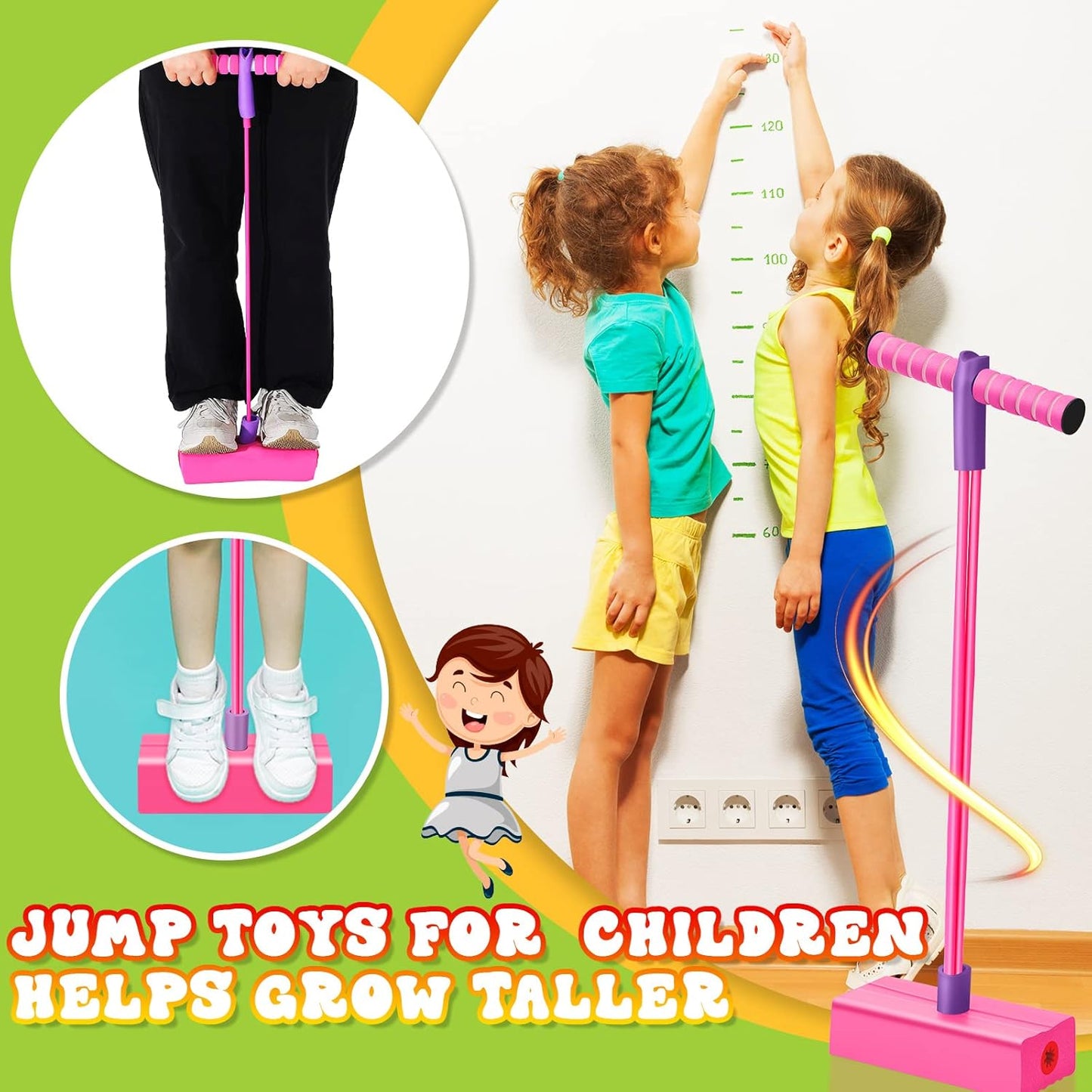 Foam Pogo Jumper& Boomerang For Kids – Indoor & Outdoor Squeaky Jumping Toy