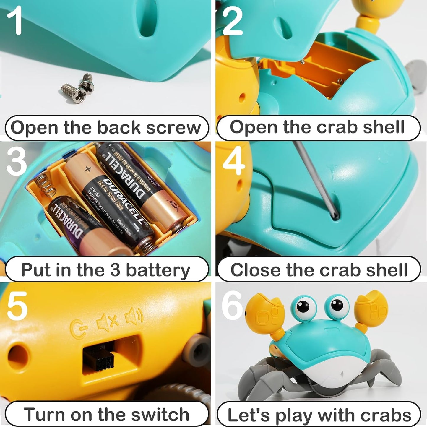 Crawling Crab Baby Toy – Tummy Time Chase Toy That Encourages Crawling