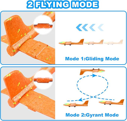 LED Airplane Catapult – Launch, Loop & Race Foam Planes