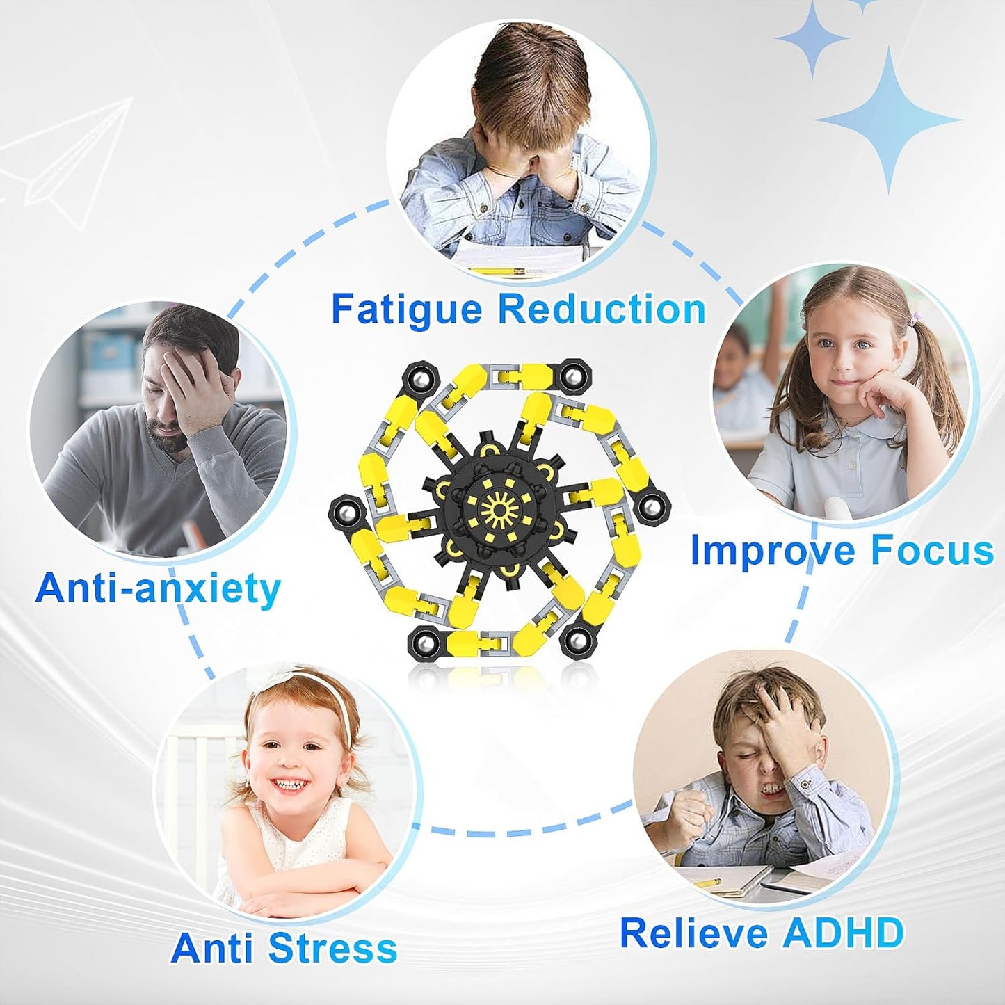 Transformable Fidget Spinner– Shape-Shift, Spin & Satisfy Fidgety Hands