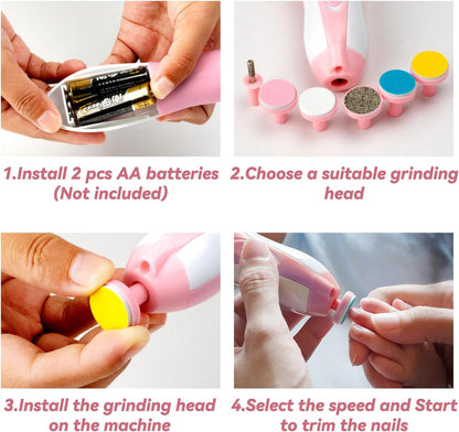Electric Baby Nail Trimmer Kit – Turn Stressful Nail Trims into Quiet Moments