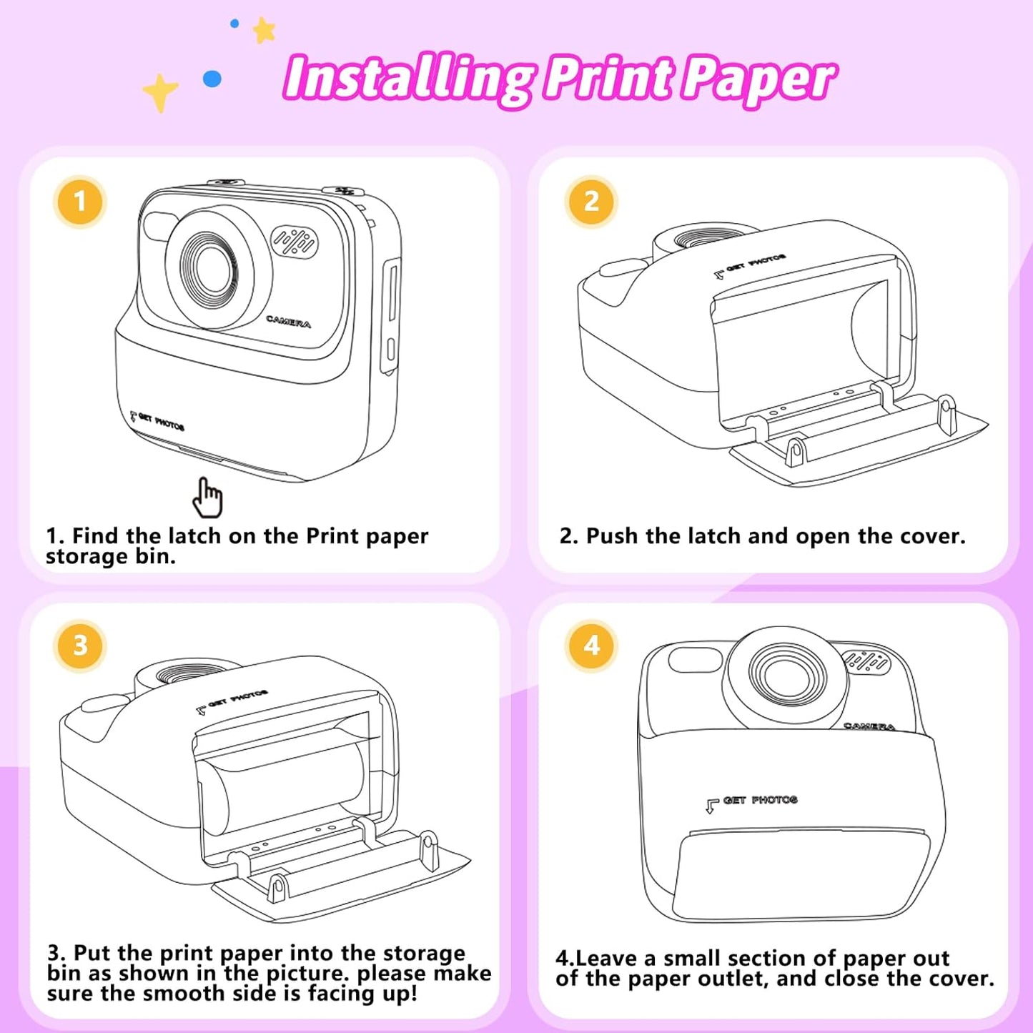 Kids Instant Print Camera– Snap, Record & Print Photos In Seconds
