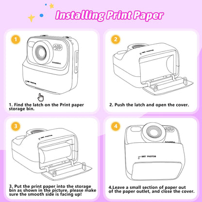 Kids Instant Print Camera– Snap, Record & Print Photos In Seconds