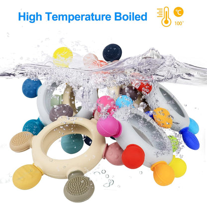 Silicone Teether with Wooden Ring – Turn Random Gnawing Into Soothing