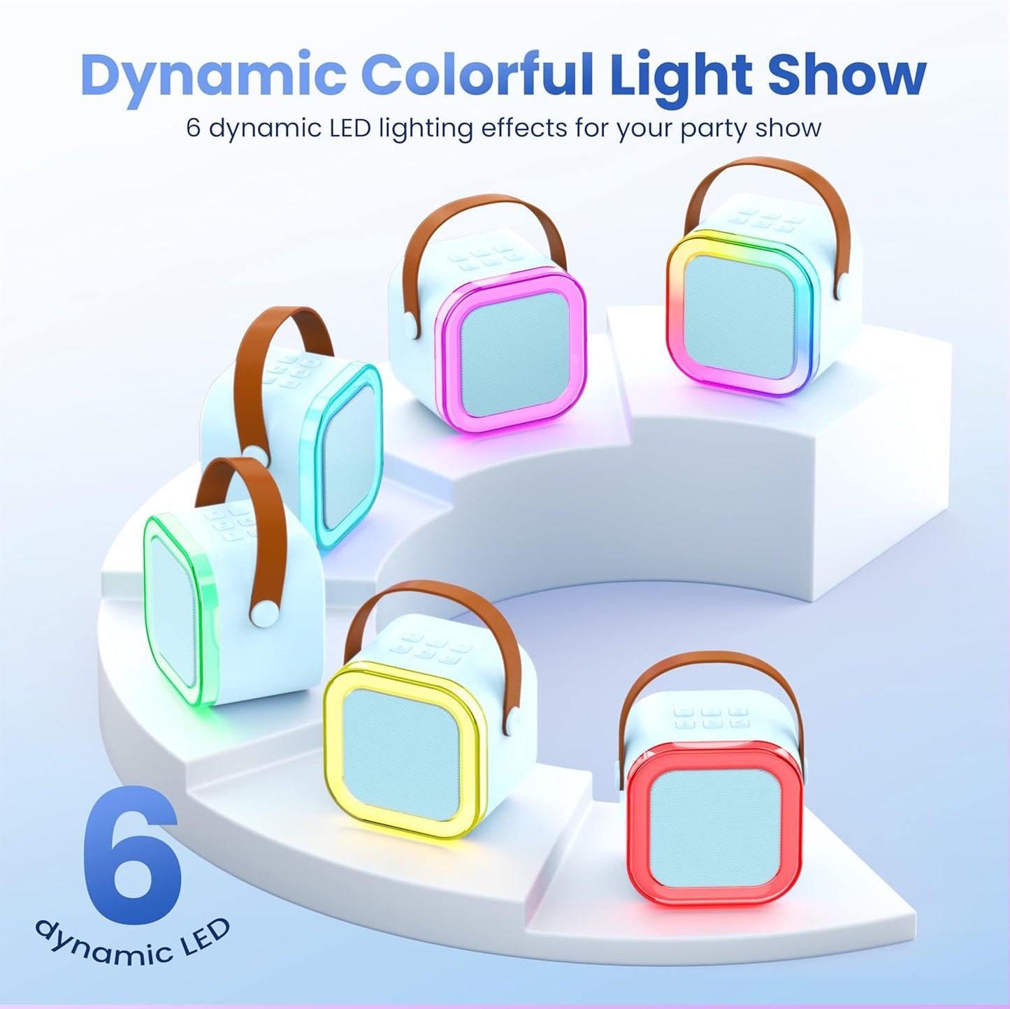 Kids Karaoke Party Machine – Light-Up Bluetooth Speaker For Duets & Dance-Alongs