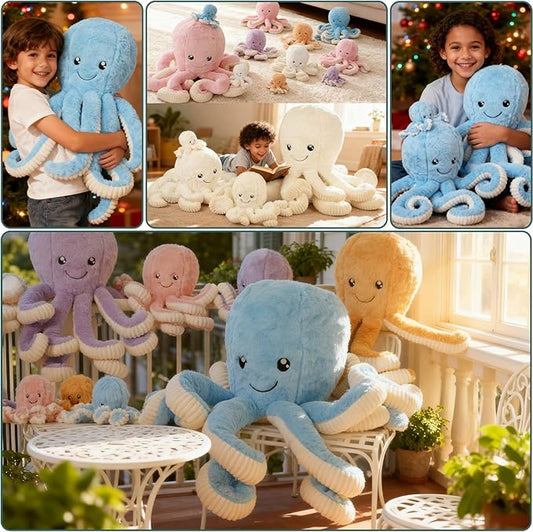 Little Sprout Planet Lovely Simulation Octopus Pendant Plush.