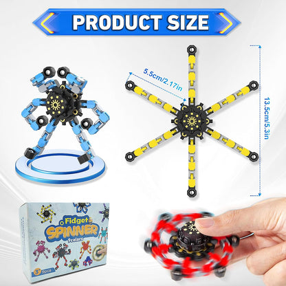 Transformable Fidget Spinner– Shape-Shift, Spin & Satisfy Fidgety Hands