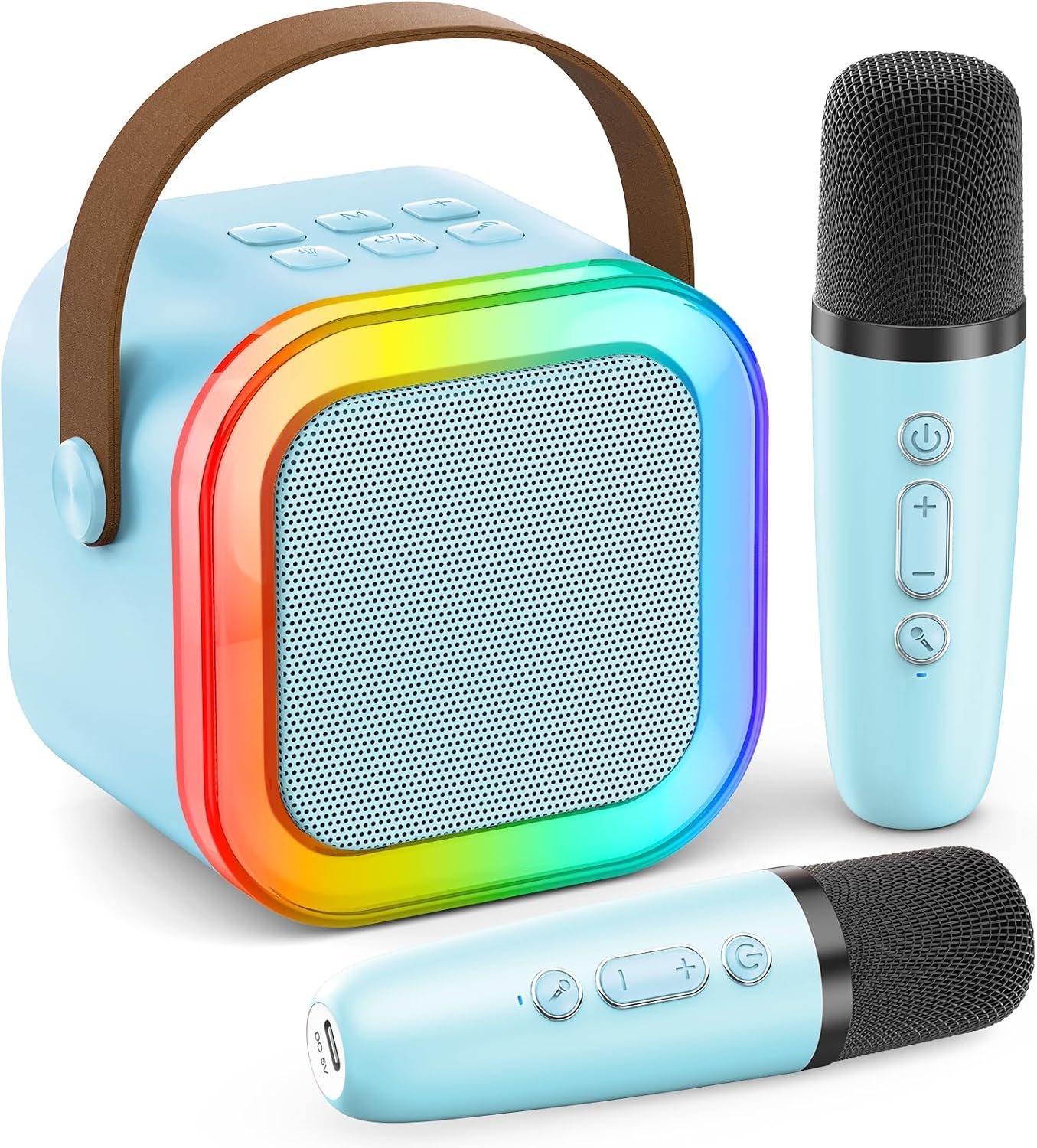 Kids Karaoke Party Machine – Light-Up Bluetooth Speaker For Duets & Dance-Alongs