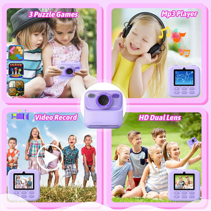 Kids Instant Print Camera– Snap, Record & Print Photos In Seconds