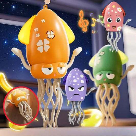 Electric Dancing Squid Octopus dancer Novelty  fidget toys luminous Music Baby Crawling toys games for kids children Pets Cats