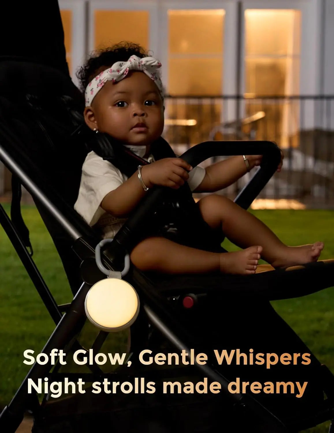Portable Baby Sound Machine with Night Light, 20 Soothing Sounds, Timer, USB-C Power, Stroller Clip