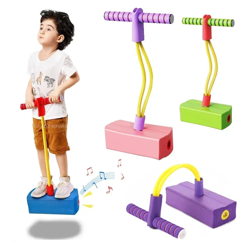Foam Pogo Jumper& Boomerang For Kids – Indoor & Outdoor Squeaky Jumping Toy