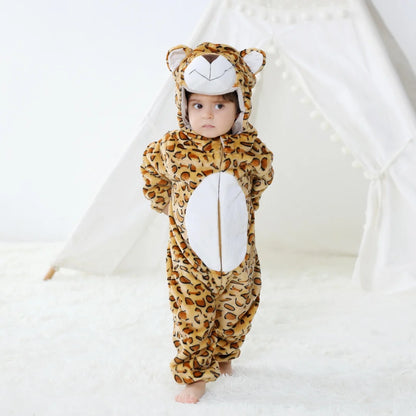 2024 Baby Kigurumi Stitch Dinosaur Cartoon Romper Infant Kids Animal Pajamas Jumpsuit Christmas Girls Boys Anime Cosplay Costume