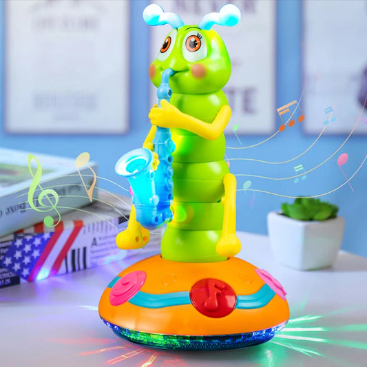 Dancing Caterpillar Saxophone Toy — Musical, Light-Up & Floor-Dancing Fun for Toddlers