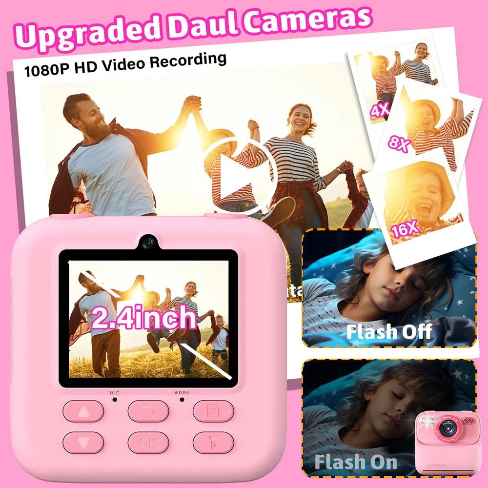 Kids Instant Print Camera– Snap, Record & Print Photos In Seconds