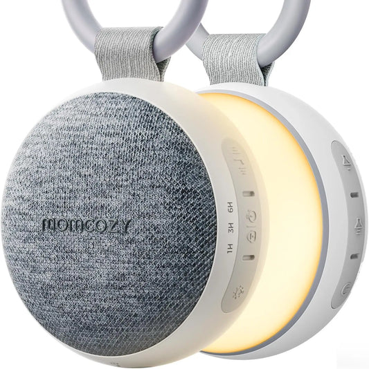 Portable Baby Sound Machine with Night Light, 20 Soothing Sounds, Timer, USB-C Power, Stroller Clip