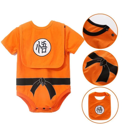 0-18 Months Anime Baby Rompers Newborn Cosplay Costume Infant Akatsuki Nezuko Tanjirou Cotton Clothes Boys Girls Kids Outfit