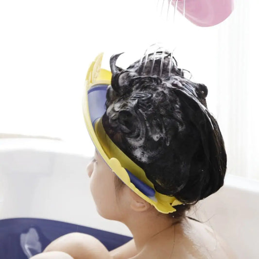 Little Sprout Planet Adjustable Baby Shower Cap — Soft Bath Visor & Ear Shield