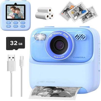 Kids Instant Print Camera– Snap, Record & Print Photos In Seconds
