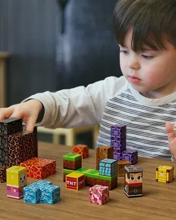 Little Sprout Planet Magnetic Mine World Cube Set — STEM Building Blocks for Kids (Age 3+)