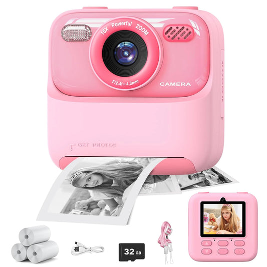 Kids Instant Print Camera– Snap, Record & Print Photos In Seconds
