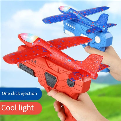 LED Airplane Catapult – Launch, Loop & Race Foam Planes