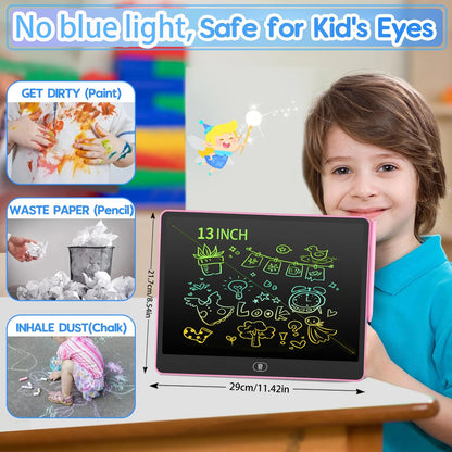 Kids LCD Doodle Board – Rainbow Writing Tablet For Travel, Car Rides & Quiet Time