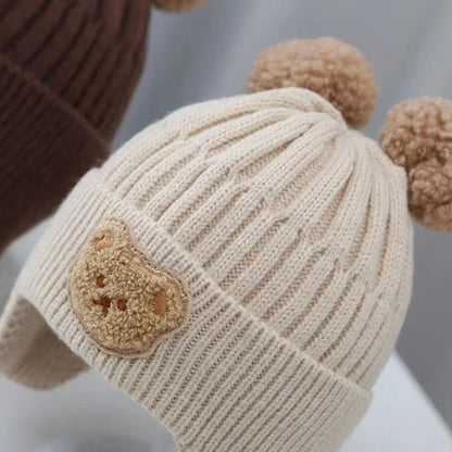 Baby Bear Earflap Beanie — Cozy Winter Hat That Keeps Tiny Ears Warm & Adorably Covered