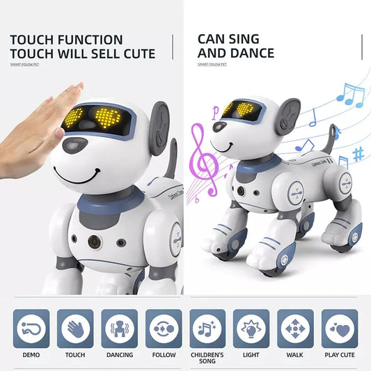 Intelligent Robot Dog Remote Control Electronic Sing Dance Follow Smart Interactive Stunt Music Toy Programmable Puppy Kid Gift