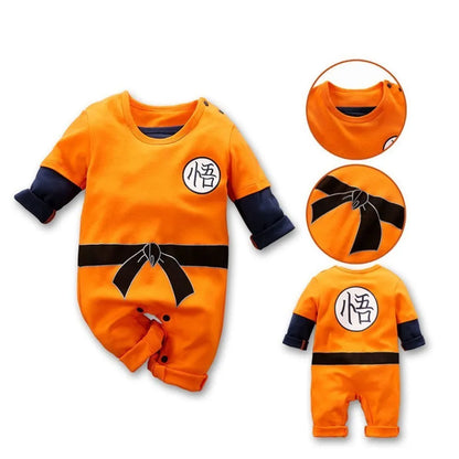 0-18 Months Anime Baby Rompers Newborn Cosplay Costume Infant Akatsuki Nezuko Tanjirou Cotton Clothes Boys Girls Kids Outfit