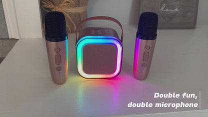 Kids Karaoke Party Machine – Light-Up Bluetooth Speaker For Duets & Dance-Alongs