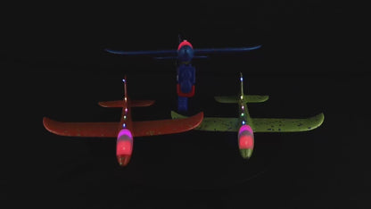 LED Airplane Catapult – Launch, Loop & Race Foam Planes