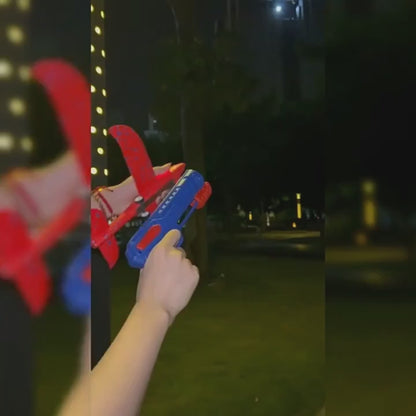 LED Airplane Catapult – Launch, Loop & Race Foam Planes